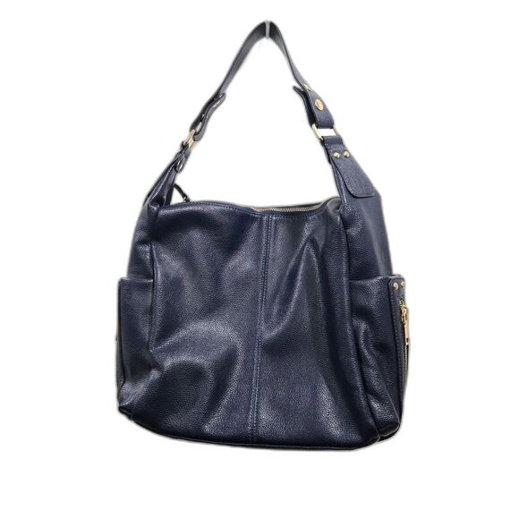 New European Minimalist Vegan Leather Shoulder Messenger Bag in Blue - Picture 7 of 13